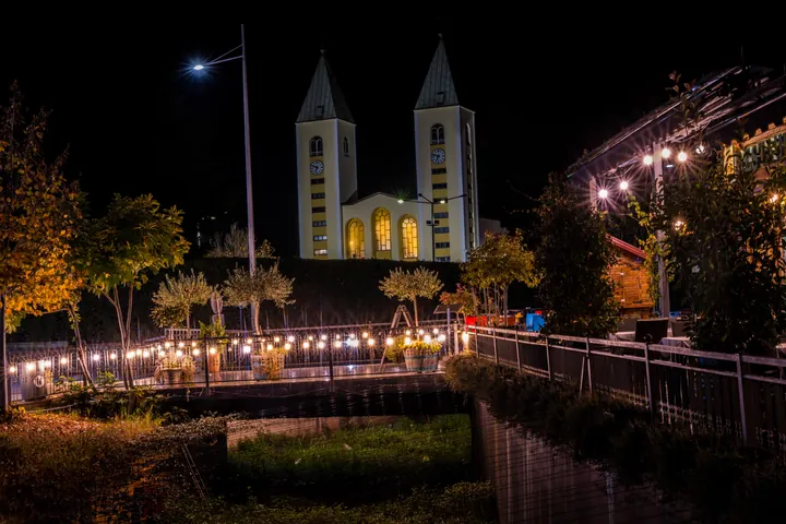 St. James Church seen across the park